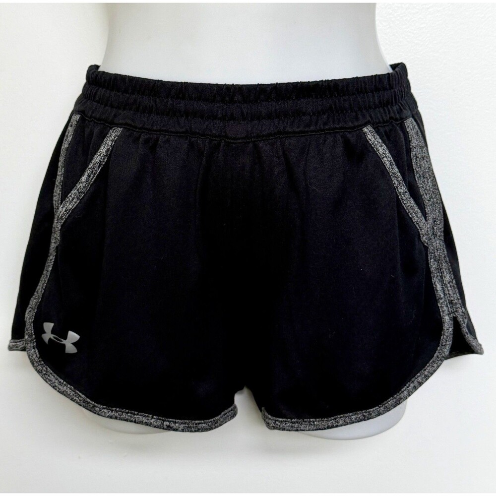 Under Armour Women's Athletic Shorts Black Gray Trim Size XS Running Workout